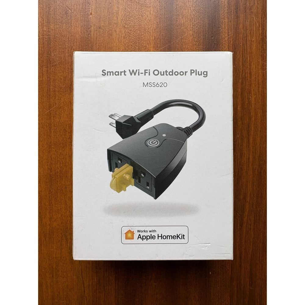 Meross MSS620 Smart Wi-Fi Outdoor Plug Apple HomeKit Alexa Google Black NEW
